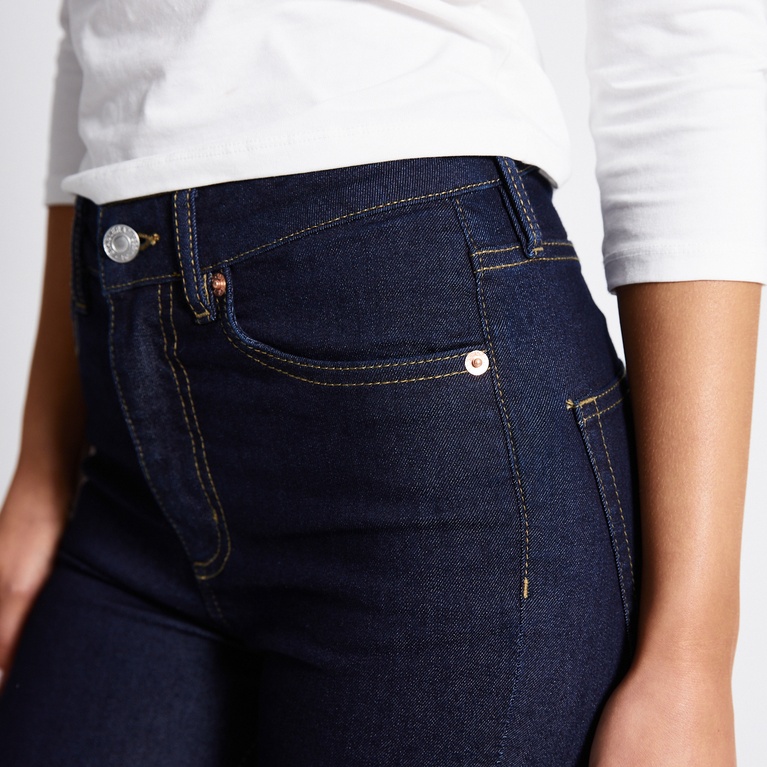 High waist flare jeans "Snake Flare" Rinse